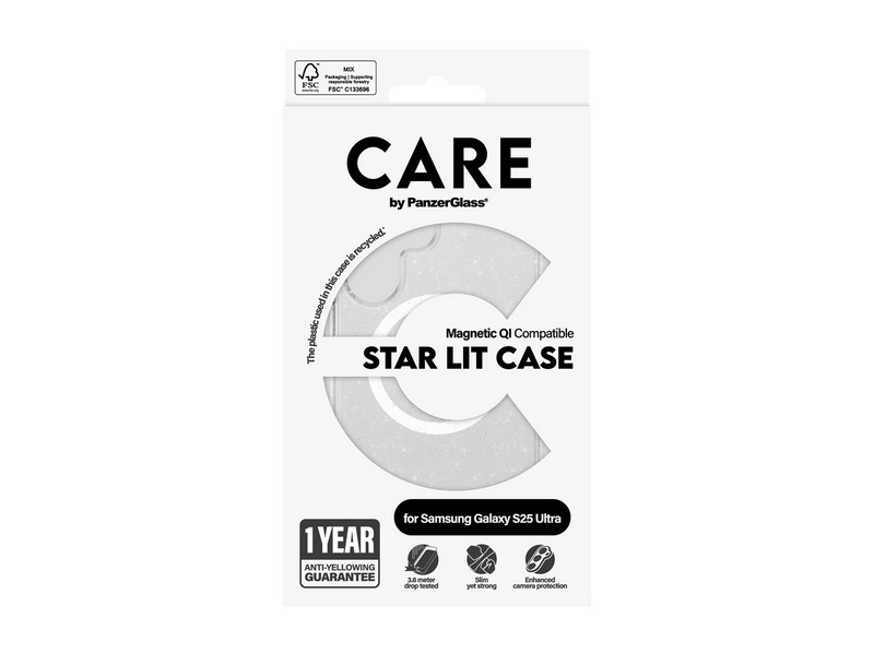 CARE by PanzerGlass Flagship Case Urban Combat Star Lit w. White QI Compatible Samsung Galaxy S25 Ultra