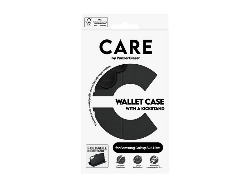 CARE by PanzerGlass Feature Wallet Case w. Kickstand Samsung Galaxy S25 Ultra