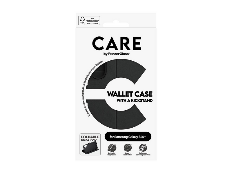 CARE by PanzerGlass Feature Wallet Case w. Kickstand Samsung Galaxy S25+