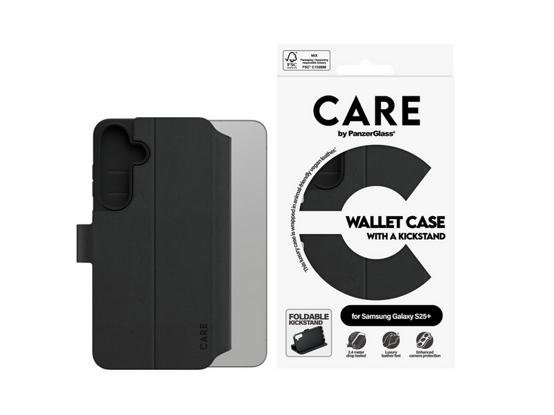 CARE by PanzerGlass Feature Wallet Case w. Kickstand Samsung Galaxy S25+