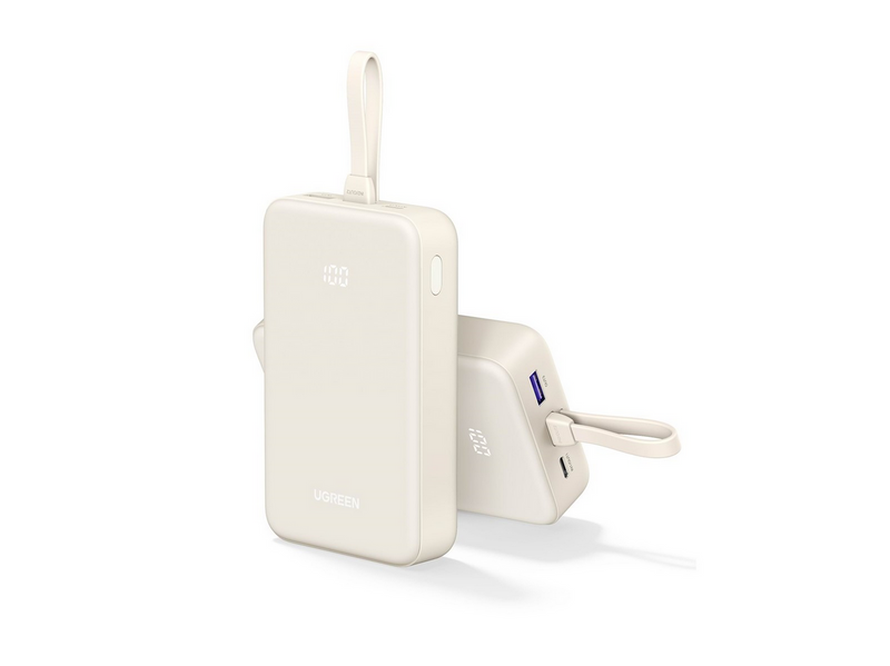 UGREEN 20000mah Power Bank With Built-In Cable - 20000 Ah