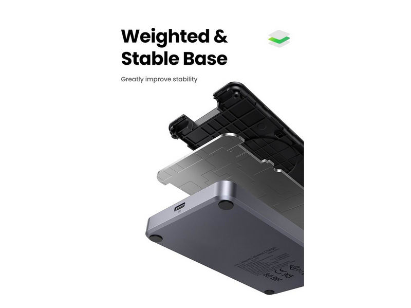 UGREEN 2-In-1 Magnetic Wireless Charger Grey
