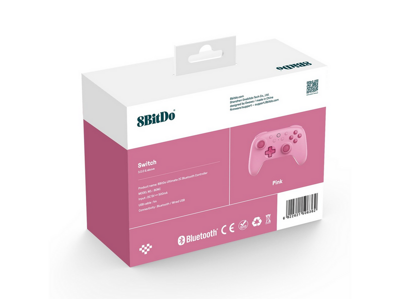 8BitDo Ultimate 2C Bluetooth - Hall Effect - Pink - Wireless Controller - Nintendo Switch 2