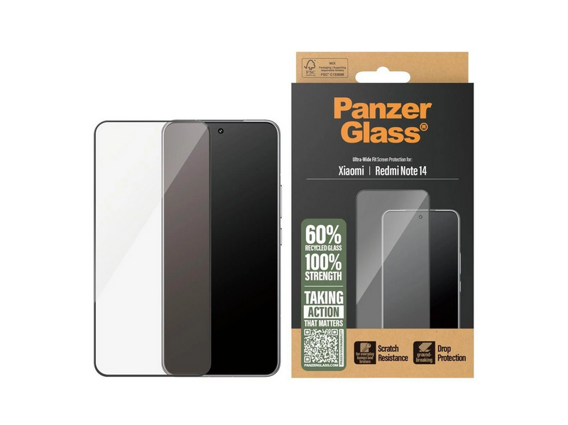 PanzerGlass Screen Protector Xiaomi Redmi Note 14 | Ultra-Wide Fit