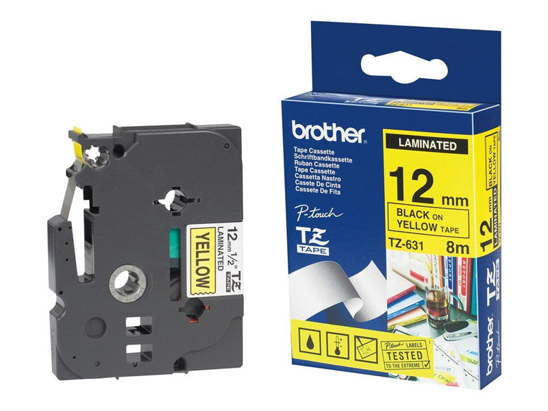 Brother Tape brother 12 mm black/yellow