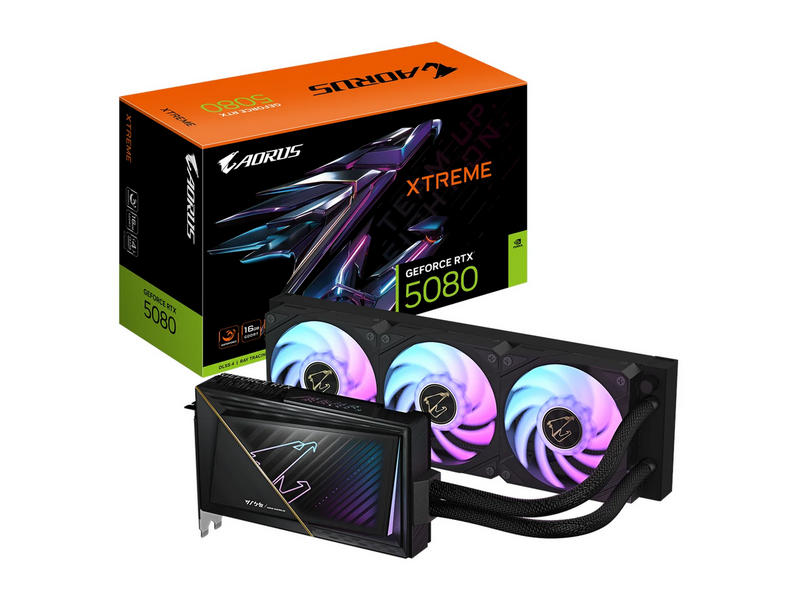 GIGABYTE GeForce RTX 5080 AORUS Xtreme WaterForce - 16GB GDDR7 RAM - Grafikkarte
