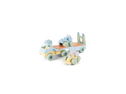 Dantoy Pastel Recycled - Truck with 2 Cars and plastic wheels