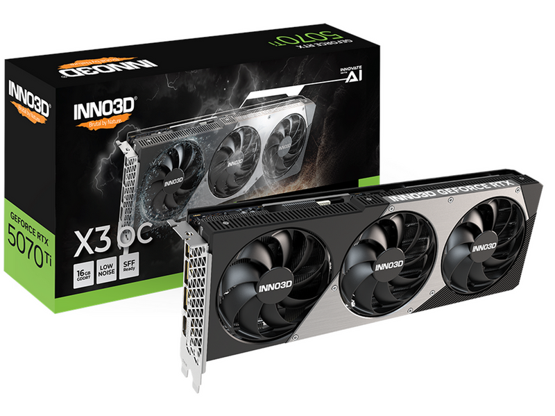 Inno3D GeForce RTX 5070 Ti X3 OC - 16GB GDDR7 RAM - Grafikkarte