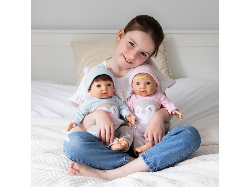 Tiny Treasures Baby Penguin Twin Doll Set