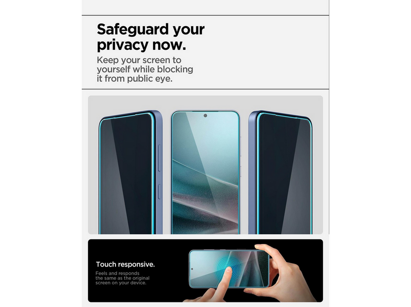 Spigen Glass tR EZ Fit HD (Privacy) 2 Pack - Samsung Galaxy S25/S24