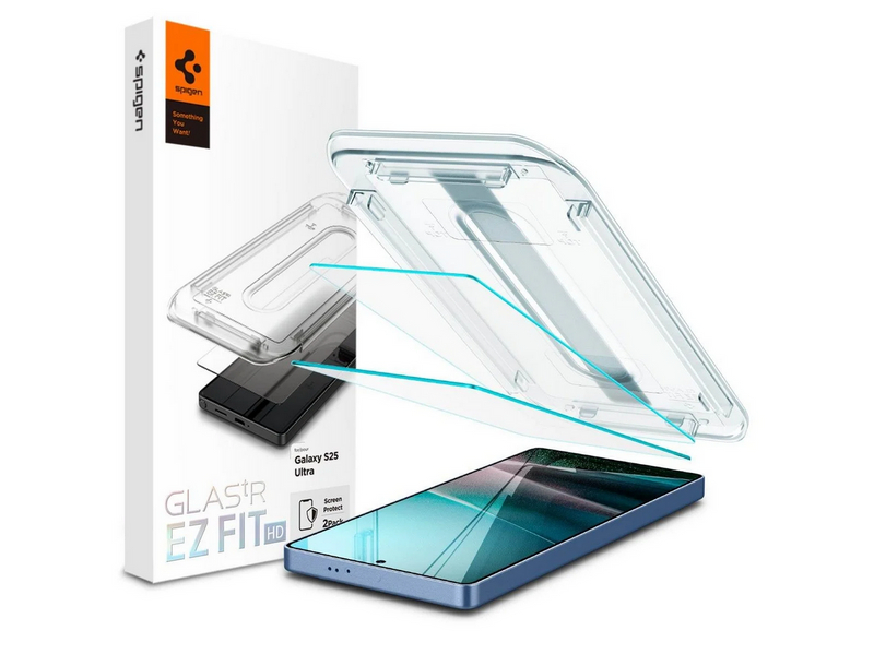Spigen Glass tR EZ Fit HD 2 Pack - transparency - Samsung Galaxy S25 Ultra