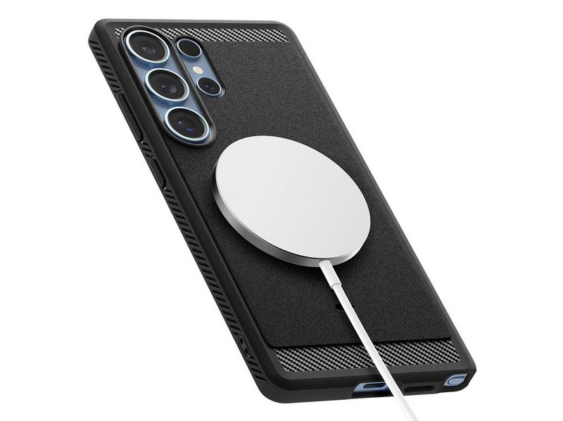 Spigen Rugged Armor MagSafe - matte black - Samsung Galaxy S25 Ultra