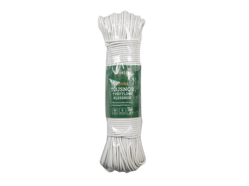 G.Funder Clothesline white plastic 3 mm 52 meters