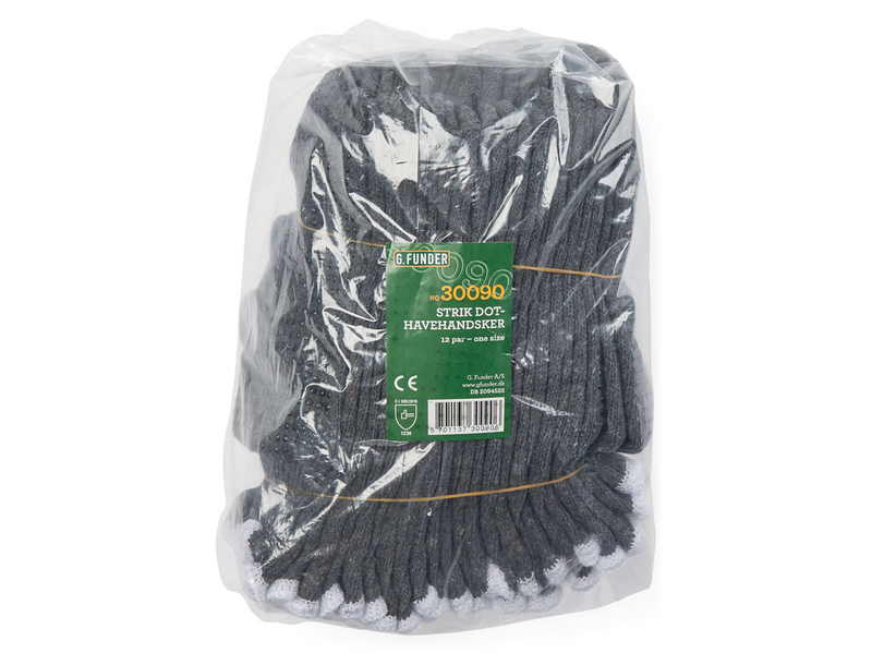 G.Funder Knitted dot gardening glove 12 pairs