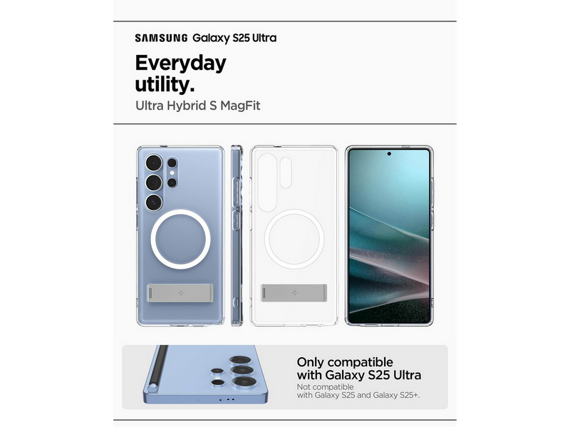 Spigen Ultra Hybrid S MagSafe - clear white - Samsung Galaxy S25 Ultra