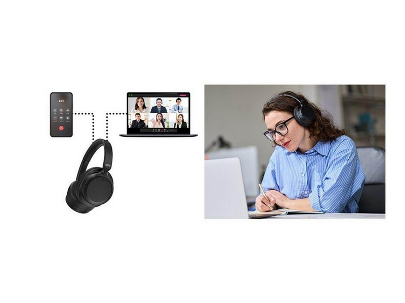 JVC Over Ear Noise Cancelling Headphones - Black