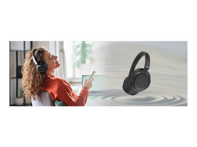 JVC Over Ear Noise Cancelling Headphones - Black