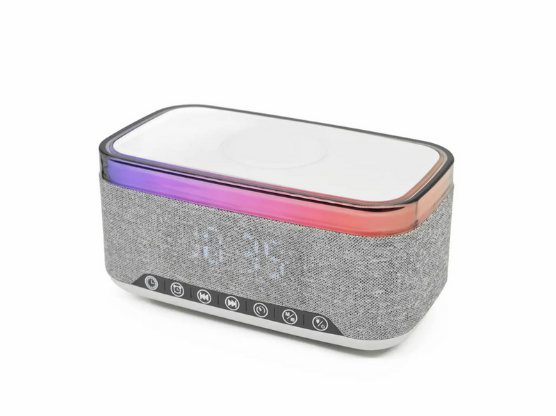 DENVER CRQ-225 - FM Clock Radio - with Bluetooth function & wireless charging - Gray - FM