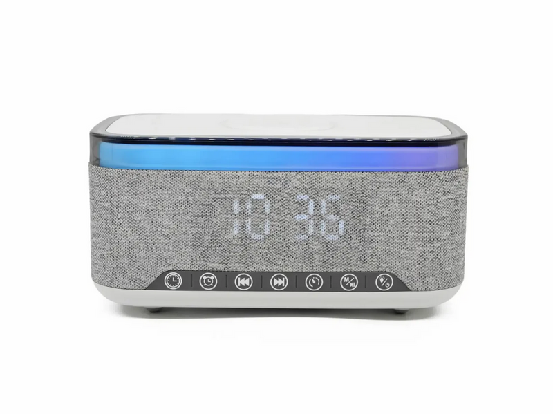 DENVER CRQ-225 - FM Clock Radio - with Bluetooth function & wireless charging - Gray - FM