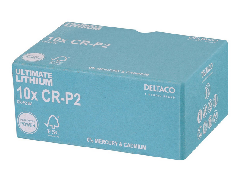 Deltaco Ultimate Lithium Battery CR-P2 - 10-pack