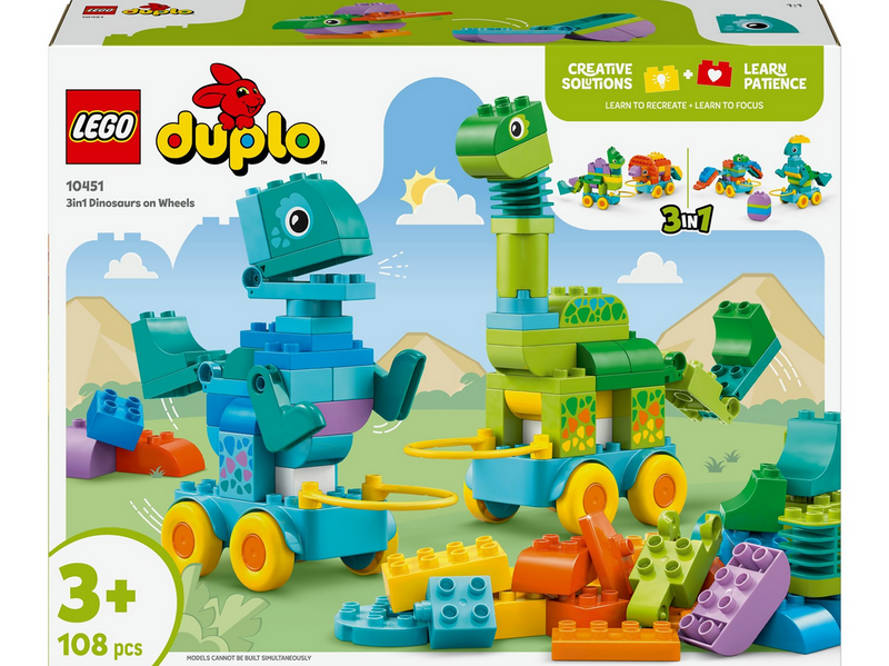 LEGO DUPLO 10451 Dinos auf Rädern 3-in-1-Set