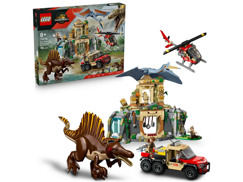 LEGO Jurassic World 76976 Spinosaurier & Quetzalcoatlus: Hubschrauber-Einsatz