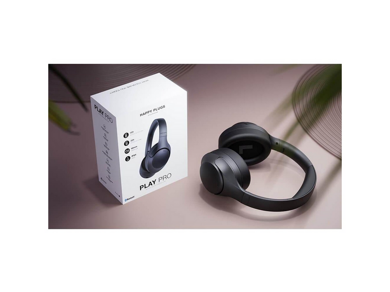 Happy Plugs Play Pro ANC Over-Ear Wireless Headphones - Black