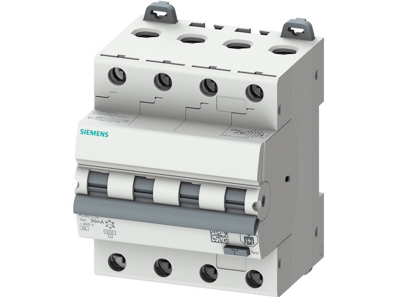 Siemens RCBO combi circuit breaker 3P+N 30mA 6kA C20A