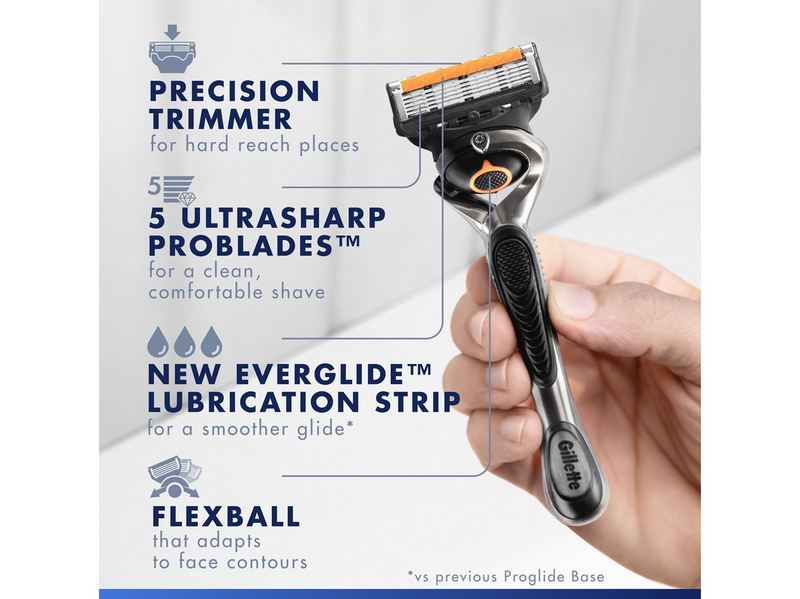 Gillette Proglide Handle - 4 blades