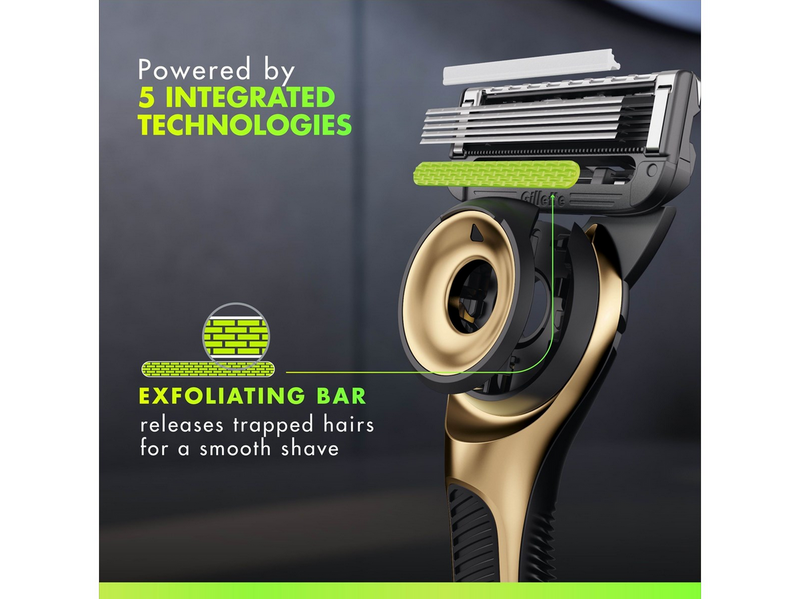 Gillette Labs Razor 5 blades + Hanger Gold