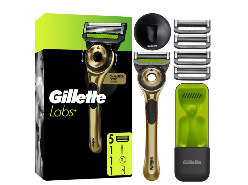 Gillette Labs Razor 5 blades + Hanger Gold