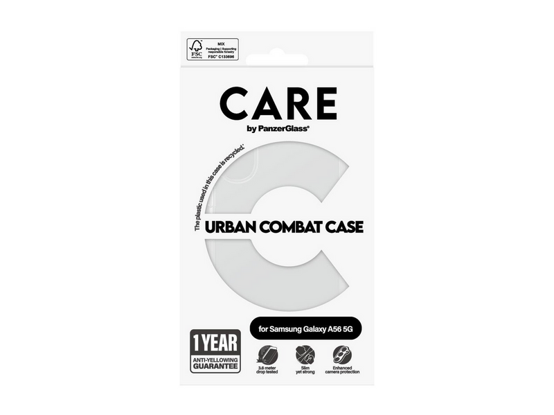 CARE by PanzerGlass Flagship Case Transparent Urban Combat w. Clear Frame Samsung Galaxy A56 5G