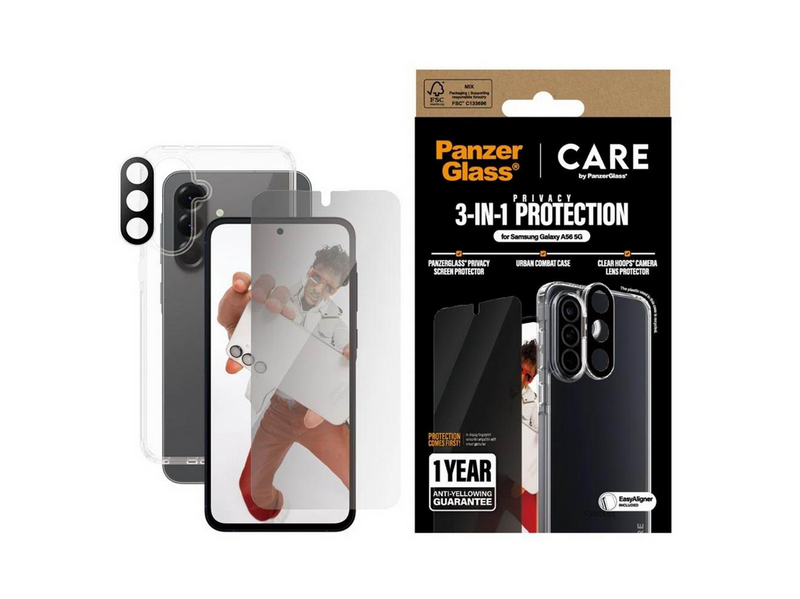 CARE by PanzerGlass Flagship 3-in-1 Privacy Bundle Samsung Galaxy A56 5G