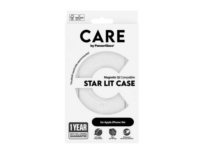 CARE by PanzerGlass Urban Combat Case Star Lit w. White Qi Compatible iPhone 17e | 16e