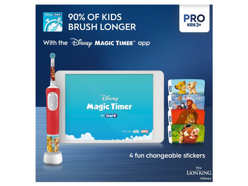 Oral-B Elektrische Zahnbürste Vitality Pro Kids Lion King Travel Case