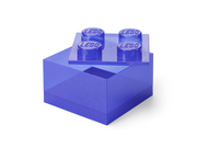 LEGO Storage Brick 4 Top Lid Glitter Violet