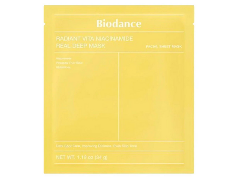 BIODANCE Radiant Vita Niacinamide Real Deep Mask 4 pcs