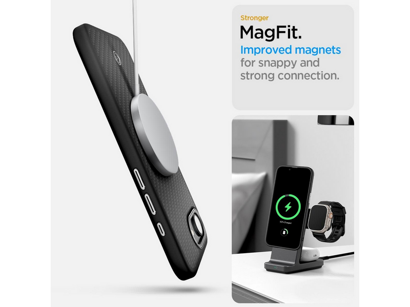 Spigen Enzo Aramid MagSafe - matte black - iPhone 17e/16e