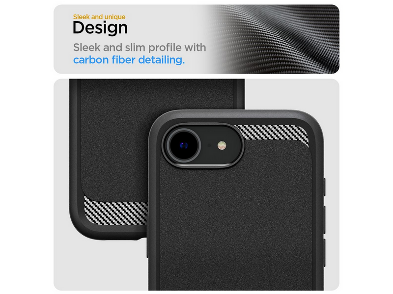 Spigen Rugged Armor MagSafe - matte black - iPhone 17e/16e