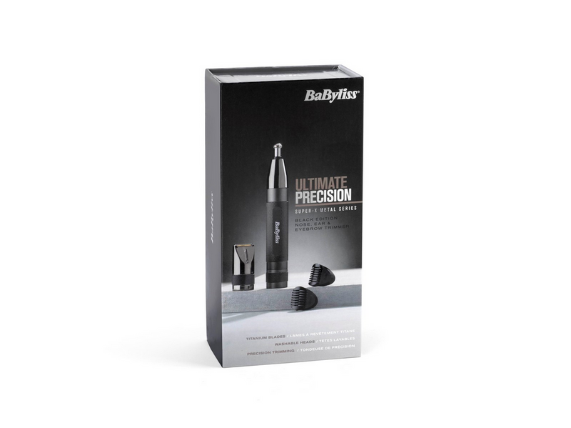 Babyliss Nasenhaartrimmer Super-X Metal Nasen-, Ohren- und Augenbrauentrimmer - E111E
