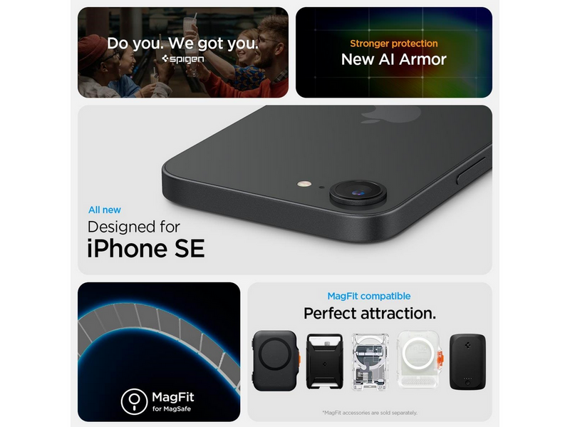 Spigen Tough Armor MagSafe - gunmetal - iPhone 17e/16e