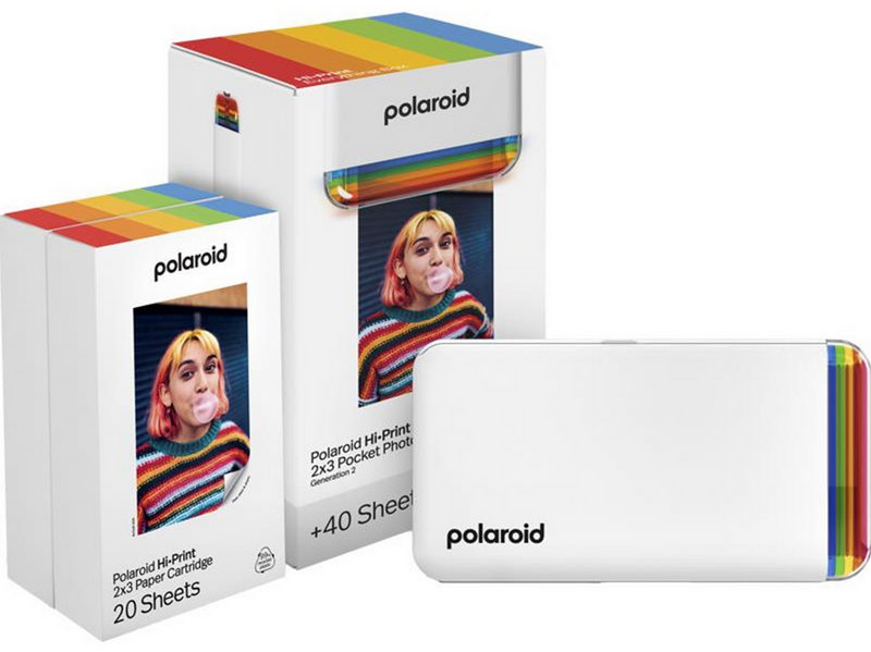 Polaroid Hi-Print 2x3 Gen 2 Pocket Photo Printer Everything Box - White