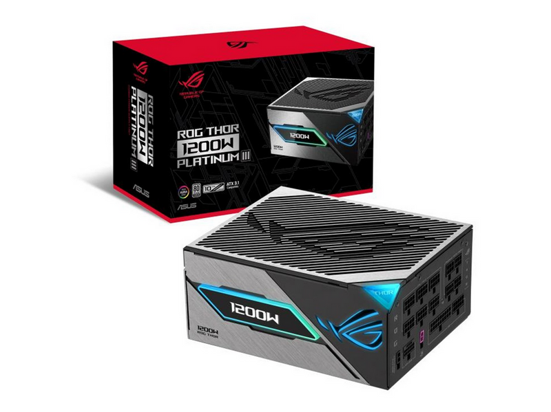 ASUS ROG Thor 1200W Platinum III Netzteile - 1200 Watt - 135 mm - ATX 3.1 - 80 Plus Platinium
