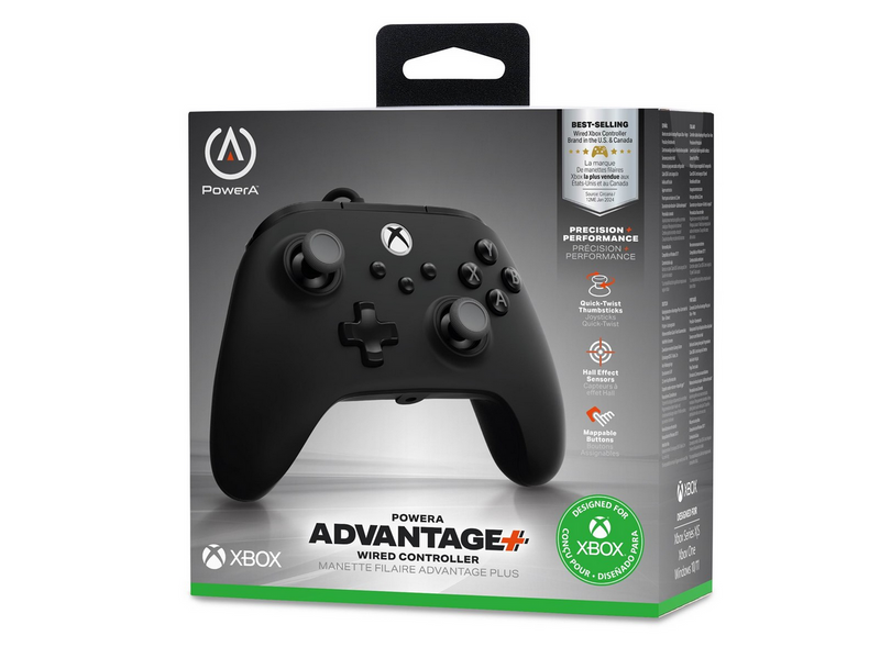 PowerA Kabelgebundener Advantage-Plus-Controller für Xbox Series X|S - Schwarz