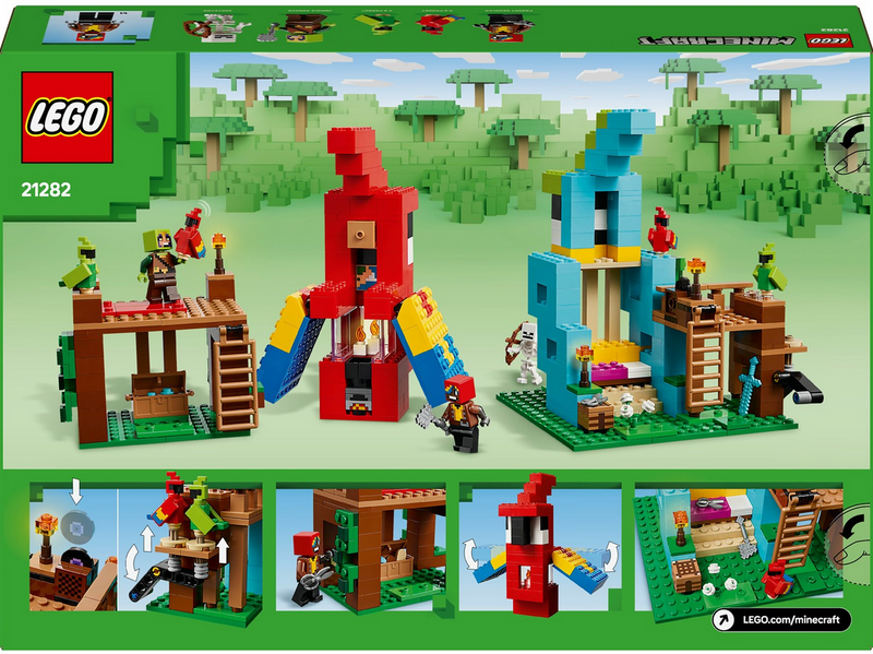 LEGO Minecraft 21282 Die Papageienhäuser