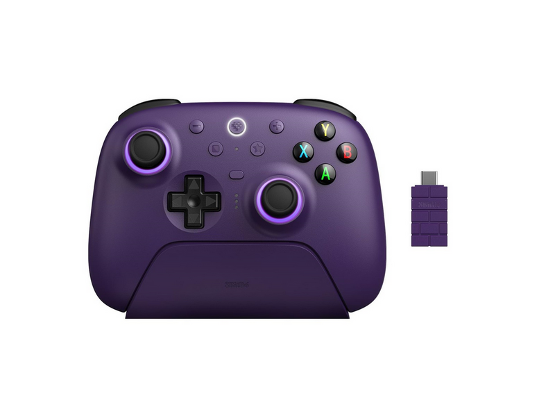 8BitDo Ultimate 2 Wireless 2.4G - TMR - RGB - Purple - Wireless Controller - PC