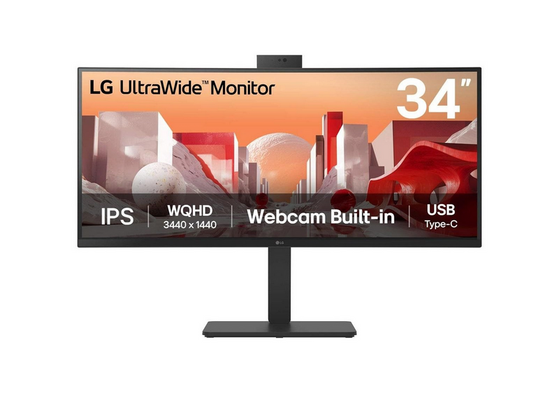 34" LG UltraWide 34BA85QE-B - 3440x1440 (UWQHD) - 60Hz - IPS - 90W USB-C - KVM switch