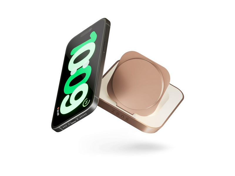 ZENS Magnetic Nightstand Charger Copper