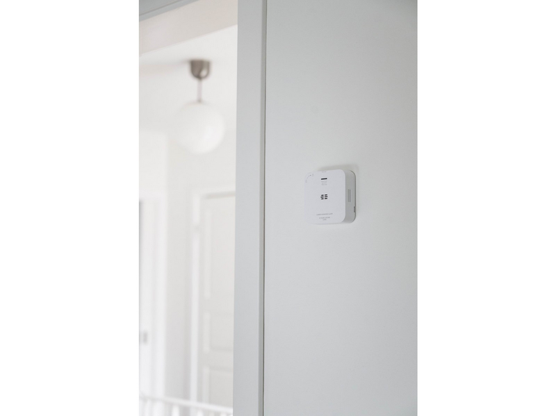 Housegard Luma carbon monoxide alarm, wireless, incl. 5-year battery, white