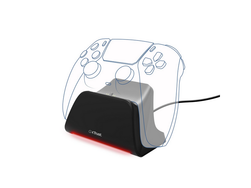 Trust GXT 255 Charge Stand - Black - Wired - Sony PlayStation 5